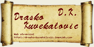Draško Kuvekalović vizit kartica